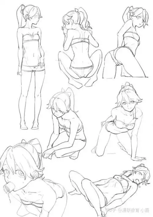 教程多角度动作漫画二次元人物专业绘画教程及素材