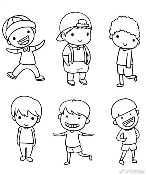 儿童简笔画人物可爱的卡通人物的简笔画素材大全集合人物简笔画人物简