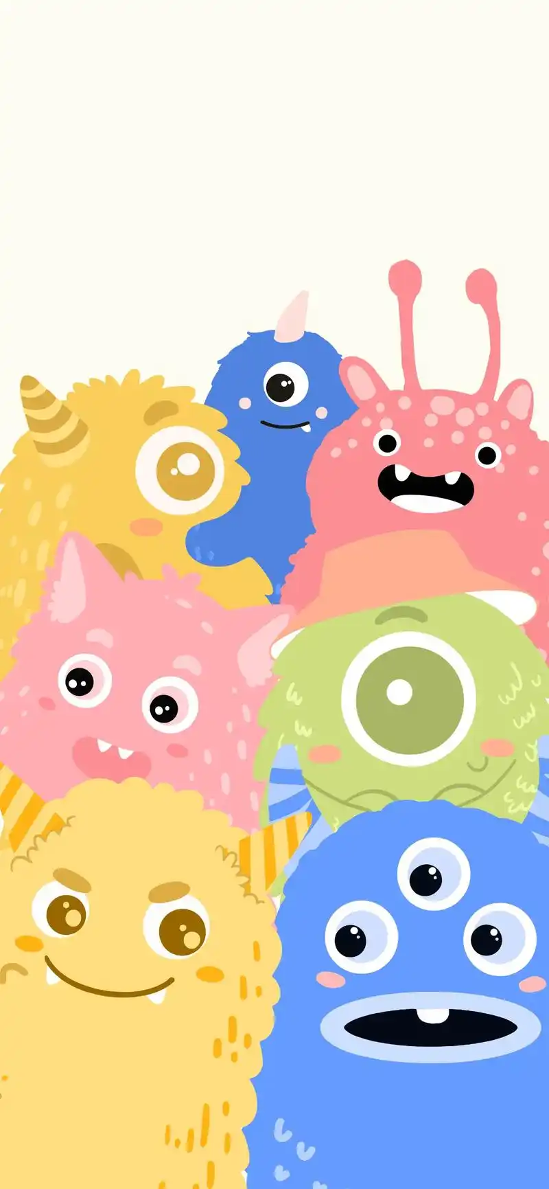小怪兽卡通壁纸分享#可爱壁纸 #送你一张壁纸  - 抖音
