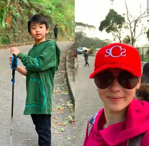 张柏芝三胎儿子首次曝光 携手身高190男友引猜测