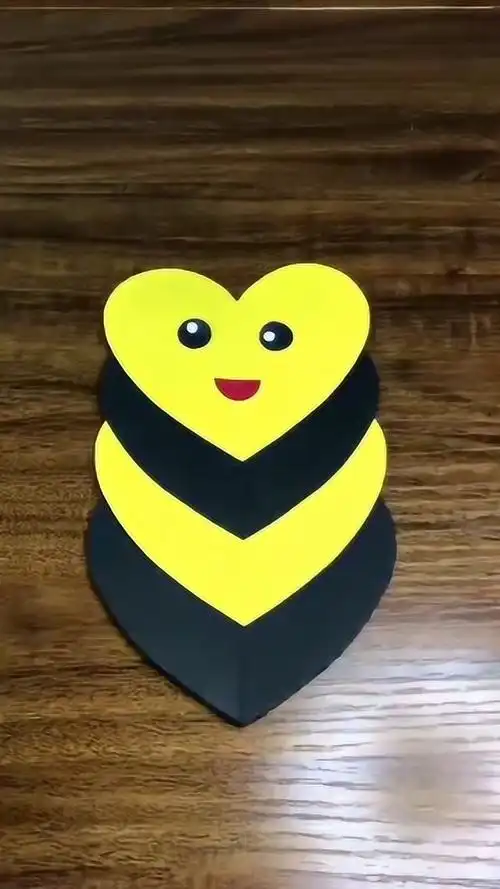 爱心小蜜蜂手工制作简单教程一学就会