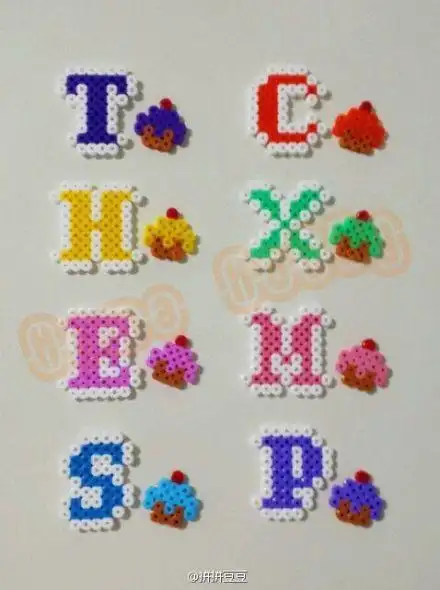 来一组拼拼豆豆的英文字母样式参考做个自