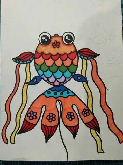 儿童画风筝 儿童画风筝简笔画图片彩色