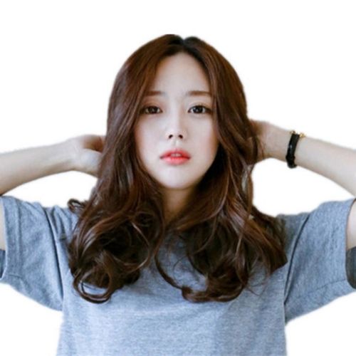 韩版假发女中分刘海中长发长卷发性感时尚大波浪蓬松逼真梨花头套