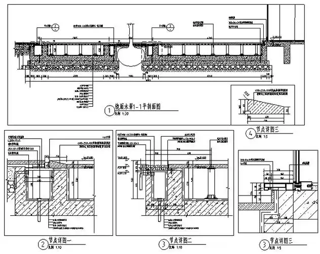 镜面水景施工图