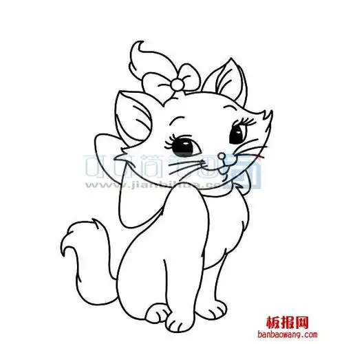 波斯猫的卡通画法