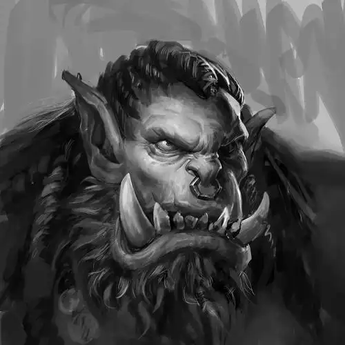 最近随便涂的兽人头像