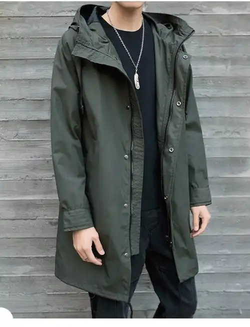 【48小时内发货】【风衣男中长款】潮流英伦风春秋薄款男士长款风衣