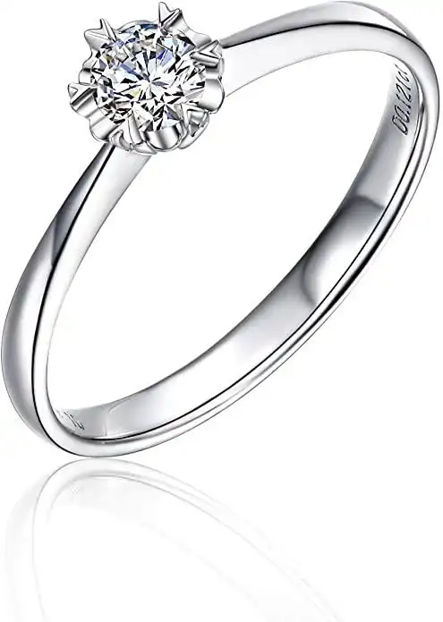 金箭钻石18k金10分女士钻戒婚戒 唯美显钻款