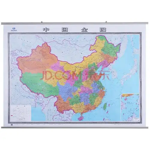 2019新版 中国地图挂图 2米*1.5米 全国政区交通 办公室装饰画