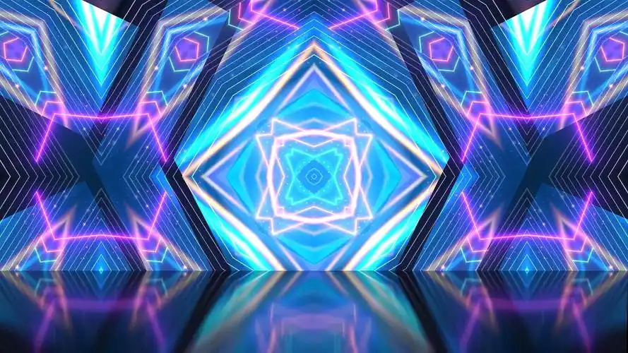 4k爵士舞蹈绚丽万花筒年会舞台背景素材爵士舞年会背景