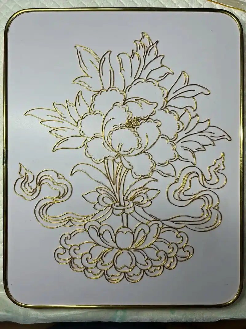 佛家八宝——莲花(掐丝)#掐丝珐琅 #掐丝珐琅画 #我的手工 - 抖音