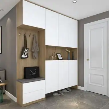 2021新款全铝合金鞋柜家用别墅门口室外过道现代简约玄关一体定制