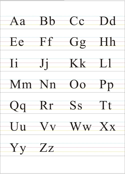 26个英文字母表及字母发音