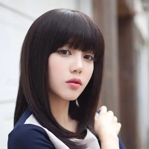 丝慕递针全手织女长直发真发假发梨花头披肩齐刘海发套韩版新