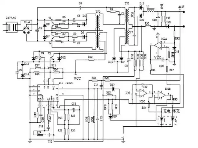 五款电动车充电器电路图讲解