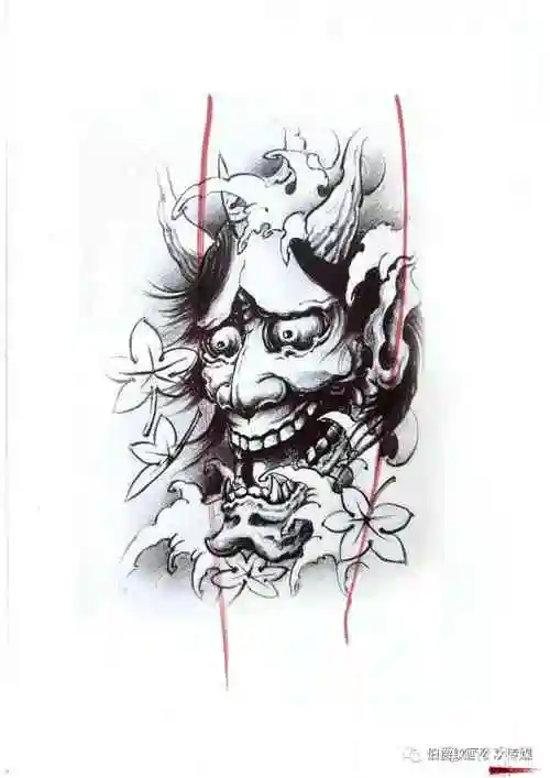 九素刺青纹身手稿第17期:花腿手稿素材(鱼,般若,蛇,象神)