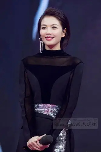 高级成衣定制刘涛同款黑色真丝拼接礼服