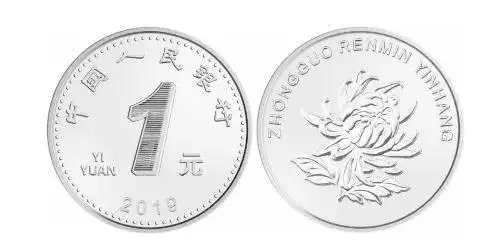 2019年版第五套人民币1元硬币
