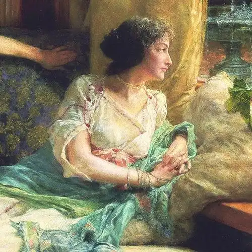 艺术专栏 | 墨迹触摸油画-英国 劳伦斯·阿尔玛-塔德玛 枉然之恋-手机