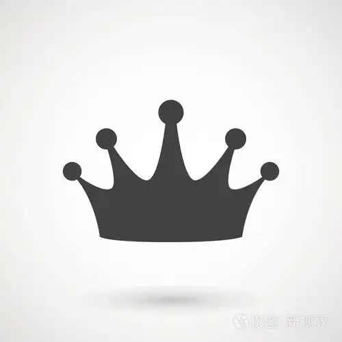 皇冠图标在时尚的平面风格孤立的白色背景.