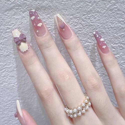 穿戴美甲成品高级感2021网红美甲贴片冰透色甜酷girl显白新款指甲