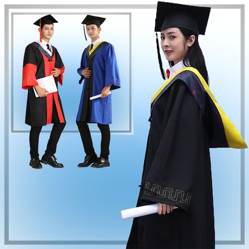 学士服硕士服博士服大学生研究生毕业礼服导师服校长服可定制校徽