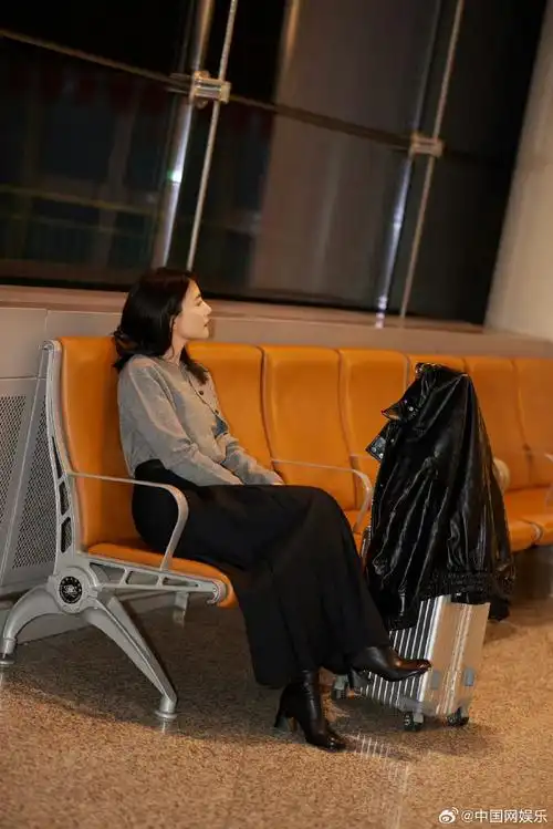 高圆圆今天穿的好温柔##高圆圆机场出发又飒又温柔
