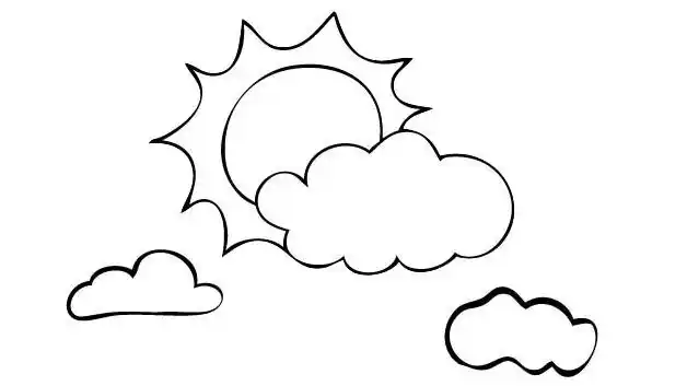 天空简笔画怎么画