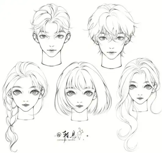 自学 #自学画画  #笔记灵感  #头发  #头发线稿