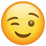 下载眨眼的脸的emoji表情大图