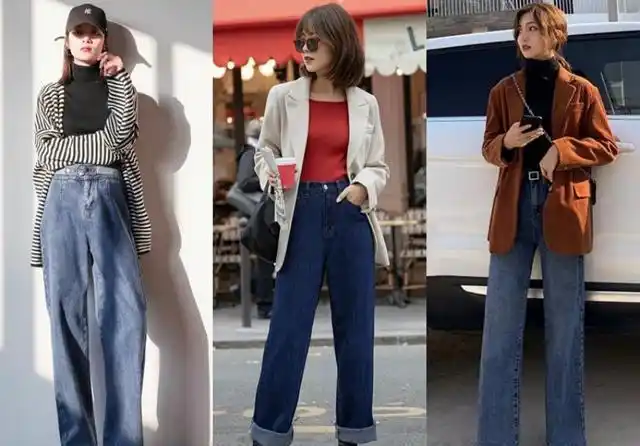 在冬天,怎么用宽松牛仔裤搭配时髦造型?
