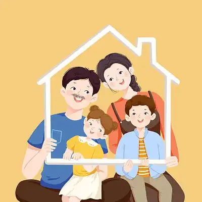 春游旅游季亲子家庭旅游夏天元素彩色卡通手绘可爱风格一家人人物素材