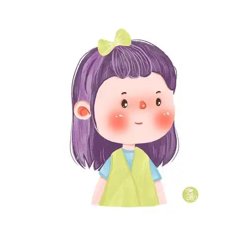 花栀子插画可爱的女生头像小清新