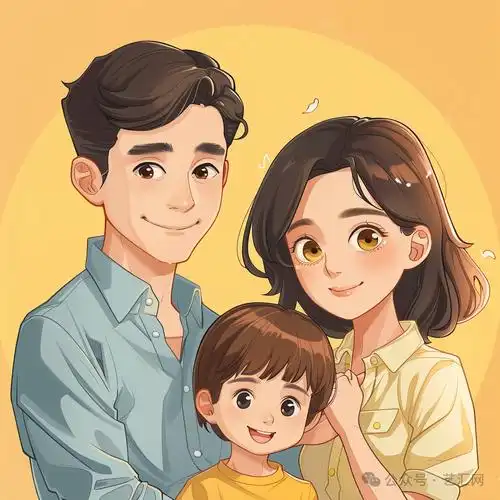 亲子头像 | 一家三口的公主画卷_笑容_家庭_全家福
