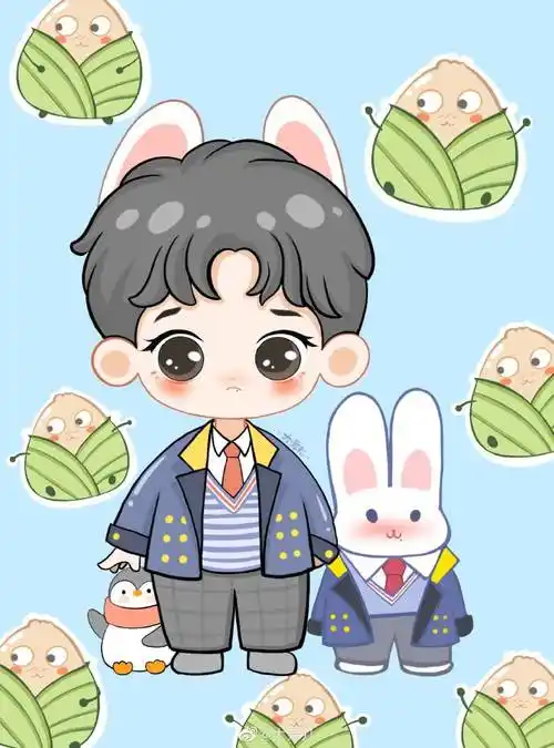 肖战画的端午粽子