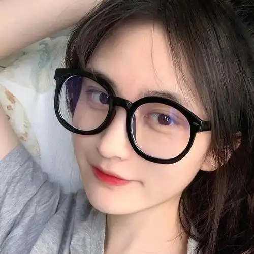 黑框眼镜素颜神器女眼镜框ins圆脸大框显瘦防蓝光镜