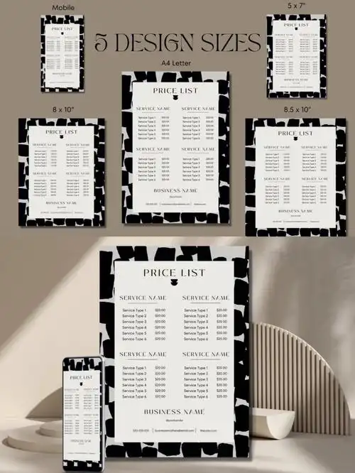 抽象边框的菜单设计设计定制