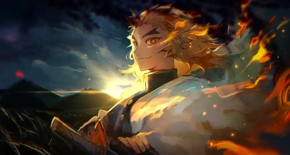 p站美图大哥生日快乐鬼灭之刃炼狱杏寿郎壁纸特辑