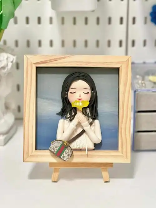 超轻粘土|背包闭眼小女孩