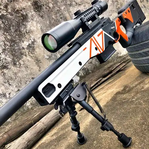 捷鹰awm软弹狙击枪尼龙抛壳仿真玩具模型枪msr男孩成人吃鸡玩具枪