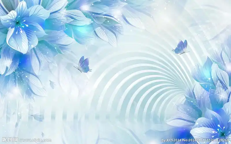 3d空间梦幻花背景图片