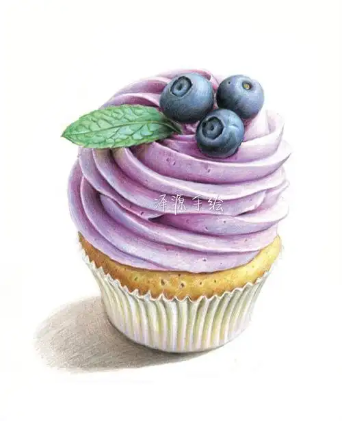 超有食欲彩铅手绘点心来一波小清新小甜品