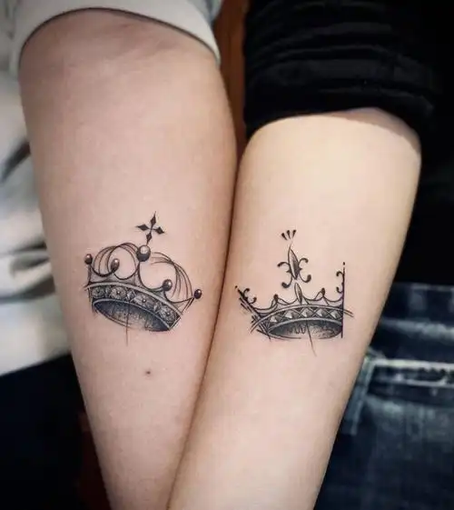 皇冠情侣纹身纹身图片手臂纹身图案