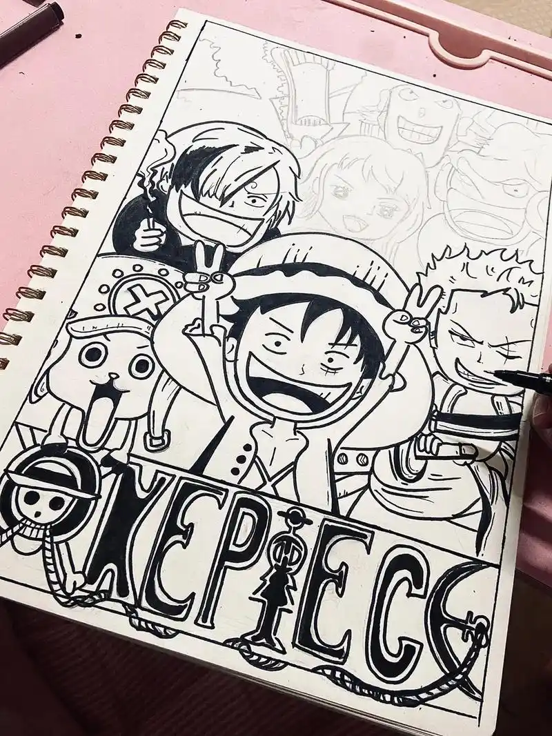 海贼王 #折木奉太郎 #临摹 #黑白漫画手绘  热烈而坚定 - 抖音