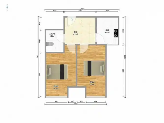 室小户型 辽师附,近车站购物方便急售,大华爱琴湾二手房,115万,2室1厅