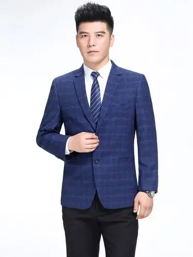 流行青春外套格子精品西装冬装单西装西服