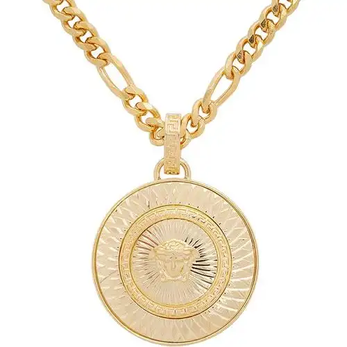 versace 范思哲奢侈品一线男士新品金色时尚项链 金色dg17922 djmt d
