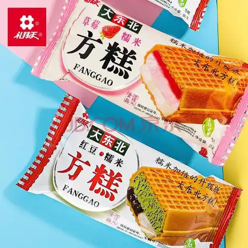 礼拜天方糕红豆糯米冰糕雪糕80g冰激凌网红冰淇淋冰棍冷饮 红豆大东北