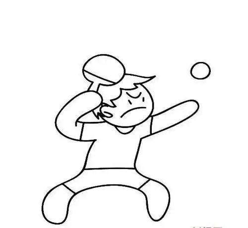 体育运动简笔画打乒乓球儿童简笔画大全打乒苗苗简笔画乒乓球桌简笔画